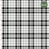 Black and White Plaid Digital Printed Fabric